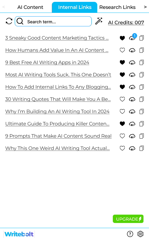 ai powered internal links